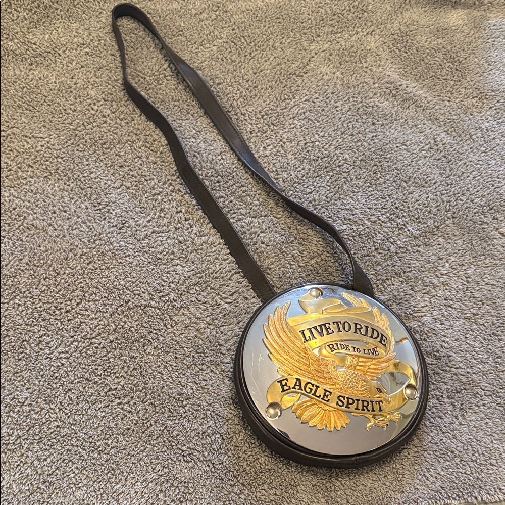 Eagle Spirit Derby Cover with gold inlay, leather Purse